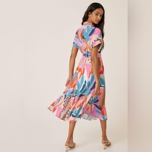 NWT Hutch Lisette Printed Midi Wrap Dress